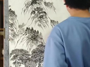 妙笔绘真千山水流方向调整新法——山水画卷的绘制与技巧探讨