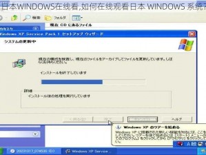 日本WINDOWS在线看,如何在线观看日本 WINDOWS 系统？