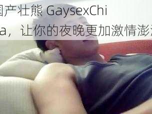 国产壮熊 GaysexChina，让你的夜晚更加激情澎湃