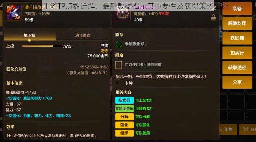 DNF手游TP点数详解：最新数据揭示其重要性及获得策略揭秘