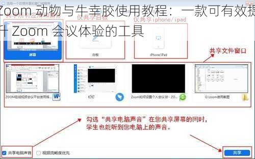 Zoom 动物与牛幸胶使用教程：一款可有效提升 Zoom 会议体验的工具