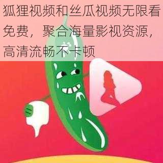 狐狸视频和丝瓜视频无限看免费，聚合海量影视资源，高清流畅不卡顿