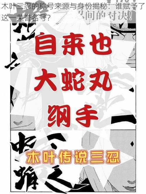 木叶三忍的称号来源与身份揭秘：谁赋予了这一荣誉名号？