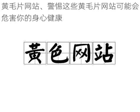 黄毛片网站、警惕这些黄毛片网站可能会危害你的身心健康