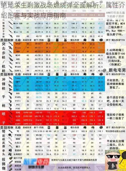 绝地求生刺激战场燃烧弹全面解析：属性介绍图鉴与实战应用指南