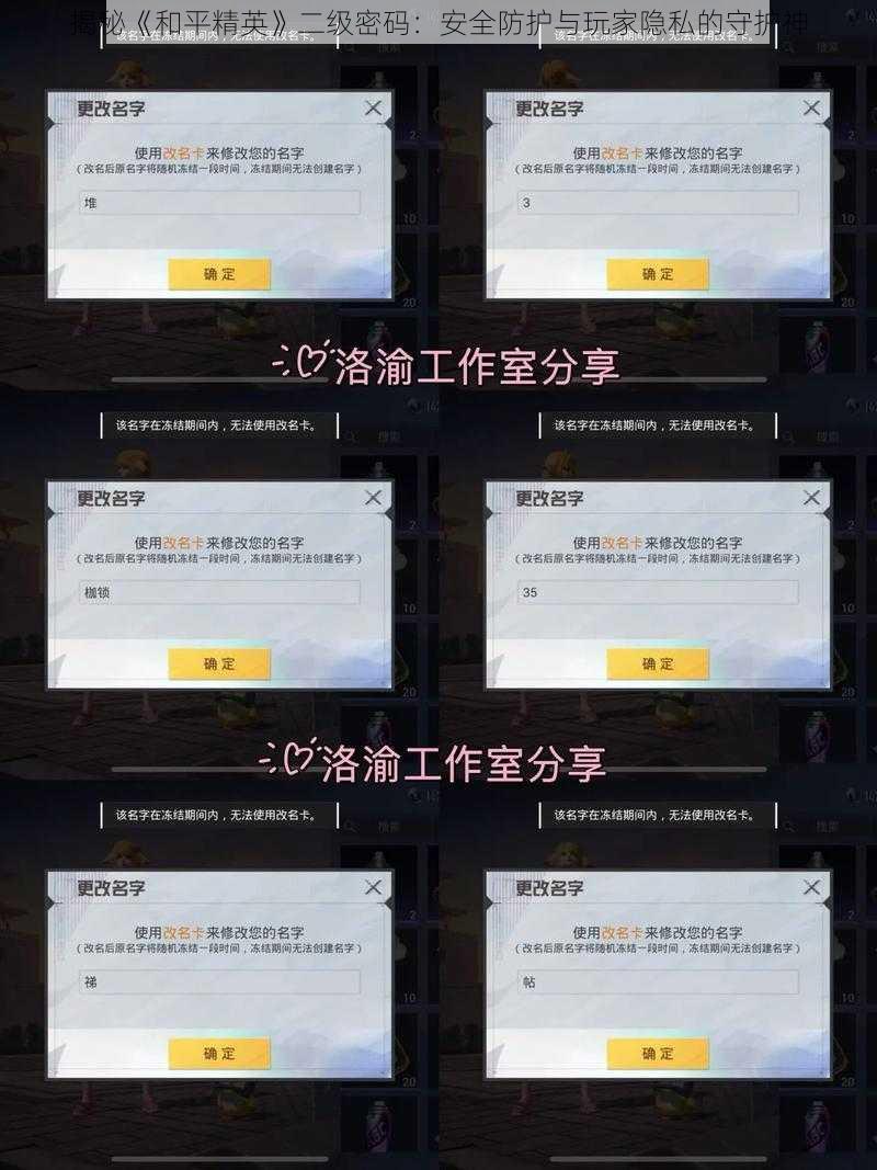 揭秘《和平精英》二级密码：安全防护与玩家隐私的守护神