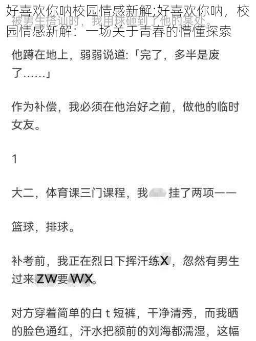 好喜欢你呐校园情感新解;好喜欢你呐，校园情感新解：一场关于青春的懵懂探索