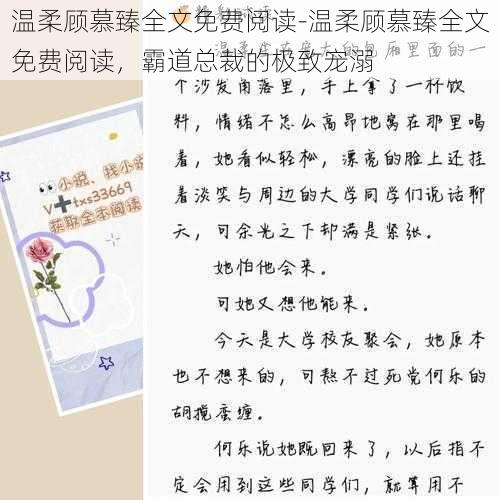 温柔顾慕臻全文免费阅读-温柔顾慕臻全文免费阅读，霸道总裁的极致宠溺