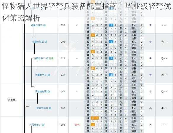 怪物猎人世界轻弩兵装备配置指南：毕业级轻弩优化策略解析