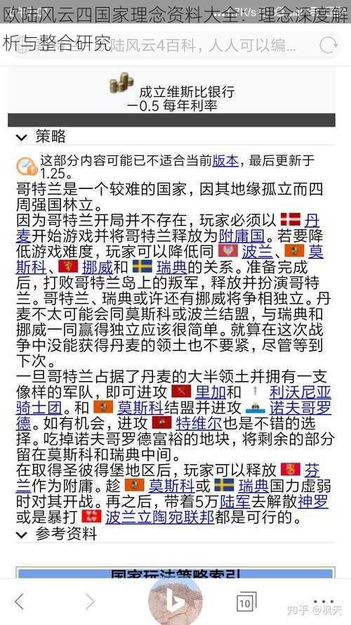 欧陆风云四国家理念资料大全：理念深度解析与整合研究