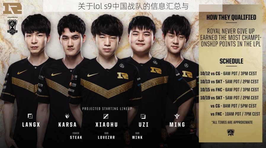 关于lol s9中国战队的信息汇总与