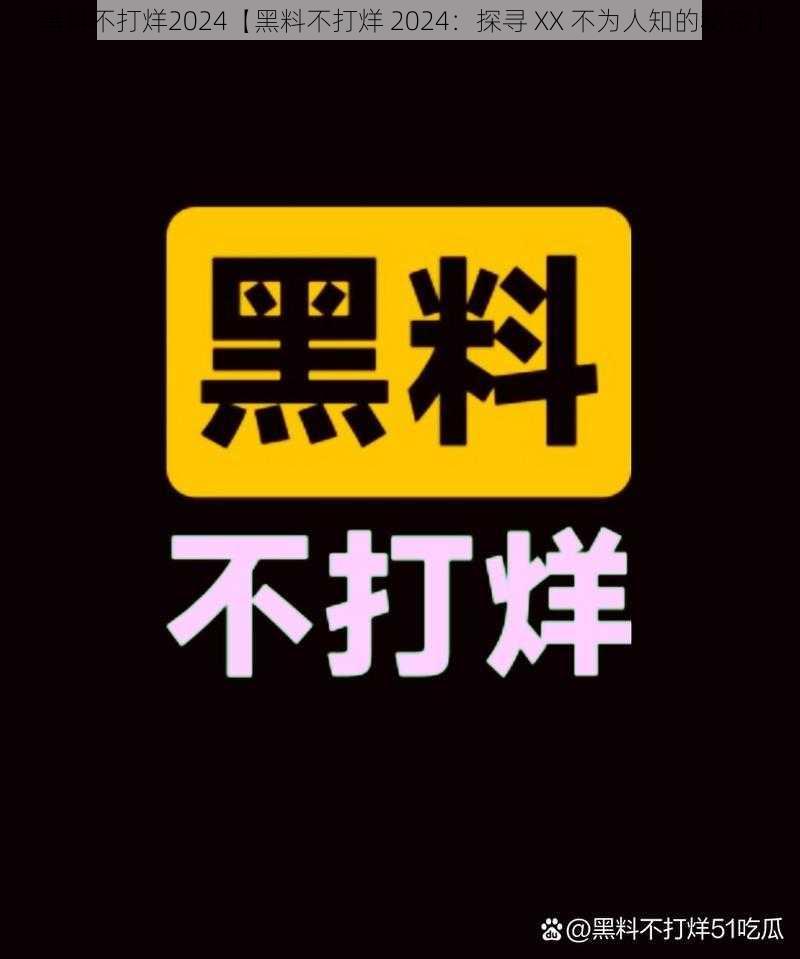 黑料不打烊2024【黑料不打烊 2024：探寻 XX 不为人知的秘密】