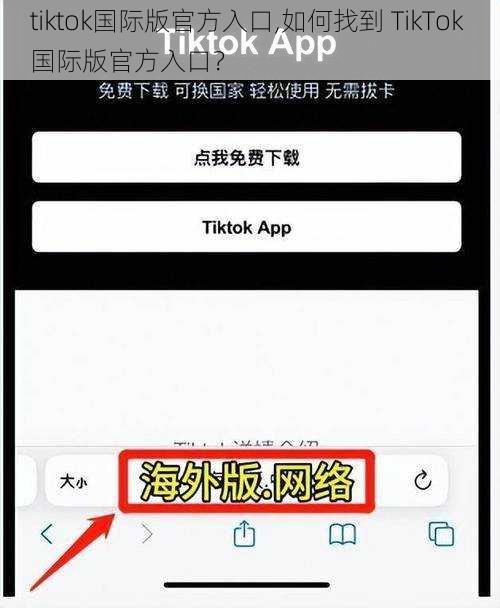 tiktok国际版官方入口,如何找到 TikTok 国际版官方入口？