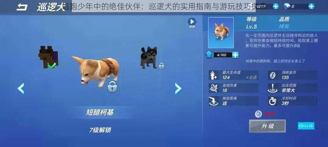 逃跑少年中的绝佳伙伴：巡逻犬的实用指南与游玩技巧探索