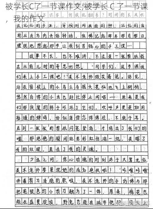 被学长C了一节课作文;被学长 C 了一节课，我的作文