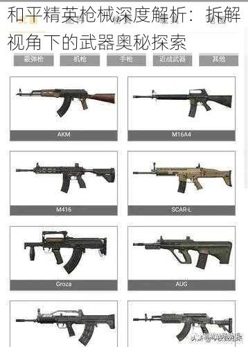 和平精英枪械深度解析：拆解视角下的武器奥秘探索
