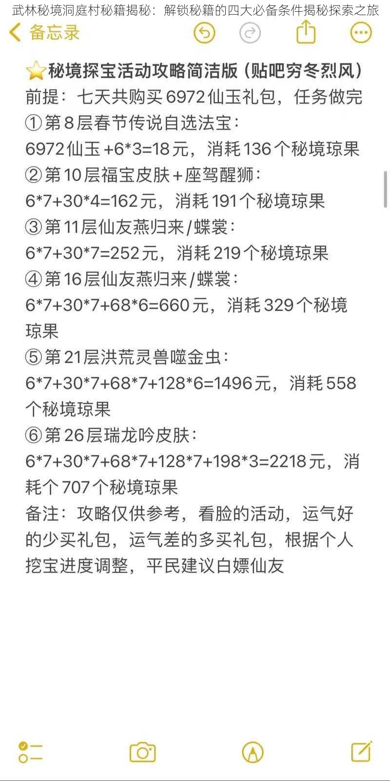 武林秘境洞庭村秘籍揭秘：解锁秘籍的四大必备条件揭秘探索之旅