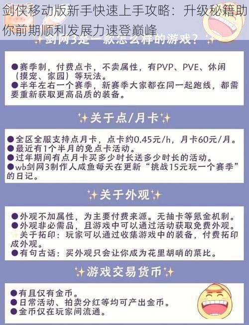 剑侠移动版新手快速上手攻略：升级秘籍助你前期顺利发展力速登巅峰