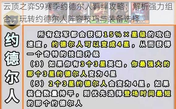 云顶之弈S9赛季约德尔人羁绊攻略：解析强力组合，玩转约德尔人阵容技巧与装备选择